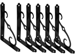 Conjunto De 6 Suportes Triangulares Reforçados Para Prateleiras De Parede.