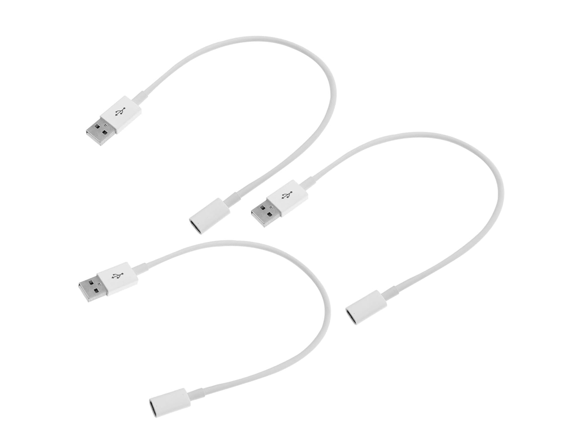 Cabo Extensor Usb Tipo C De 3 Peças, Adaptador Macho Para
