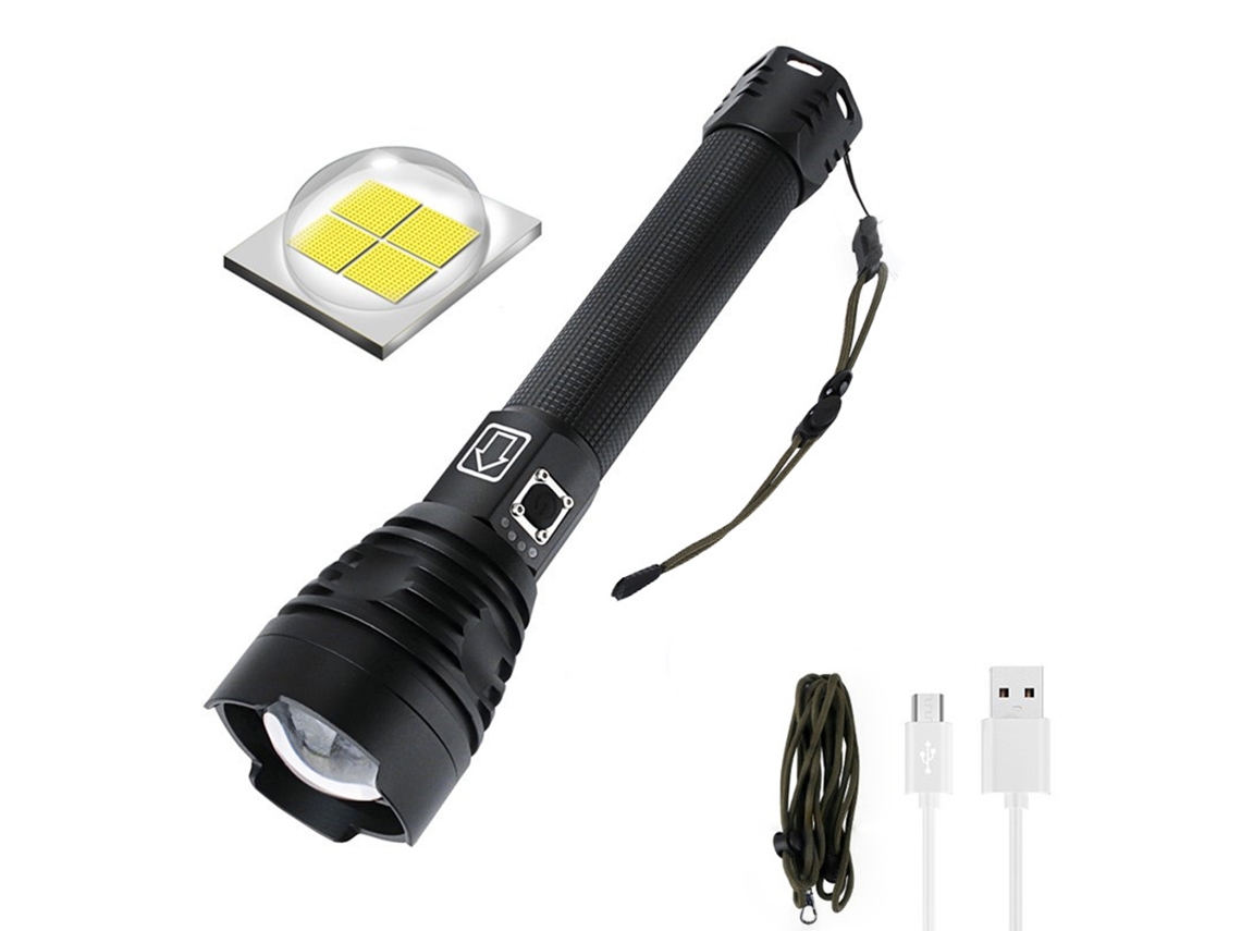 Lanterna Led Recarregável Usb Zoom 5000lm | S/MARCA