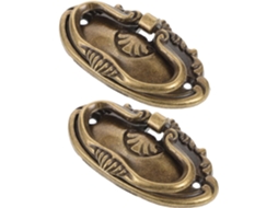 Puxador De Gaveta Em Liga Zinco, 78x43 Mm, 2 Peças