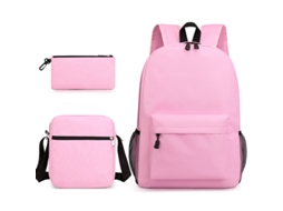 Mochila De Três Peças Starry Sky Rosa Para Estudantes