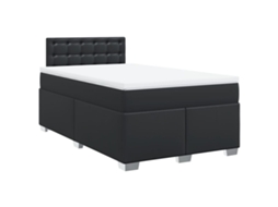 Box Spring Bed, Box Spring Beds Vidaxl Preto Couro Artificial (120 X 190 Cm)