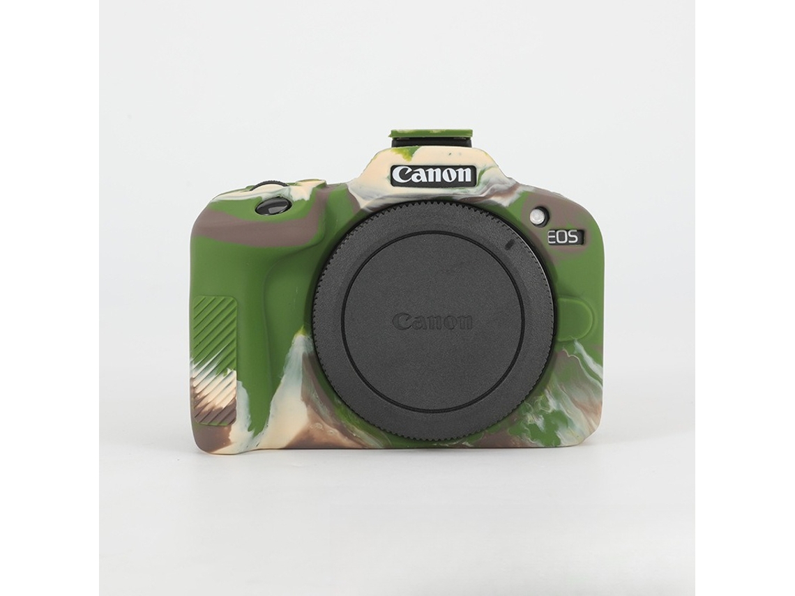 Capa Silicone HEXINYIGJLY para Canon Eos R100macia Antirriscos, Proteção Anti Queda Camuflado