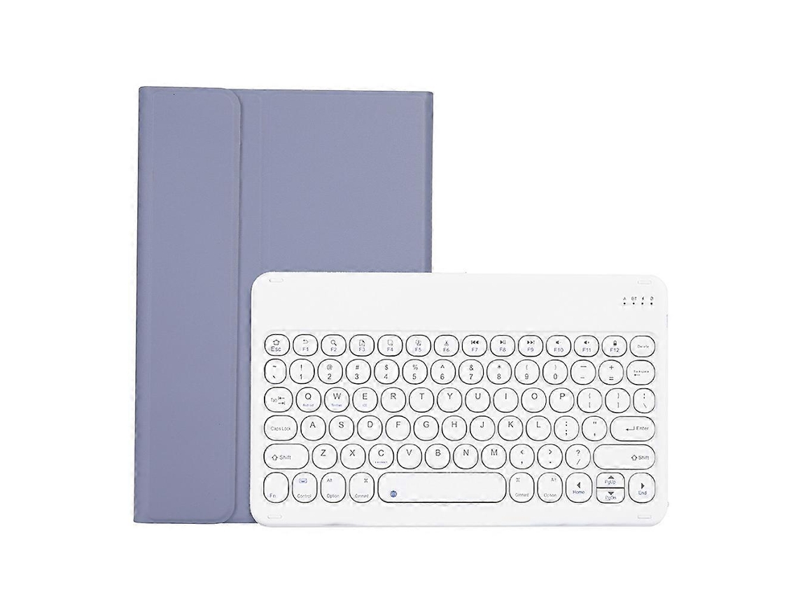 Capa Para Tablet Y0n5 Em Tpu Com Textura De Pele De Cordeiro, Teclado Bluetooth Com Teclas Redondas E Suporte Para Xiaomi Pad 5 / 5 Pro (preta)
