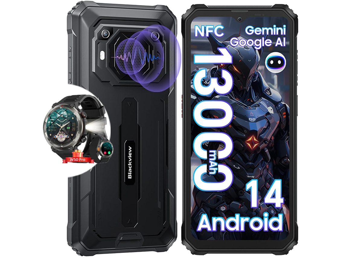 Smartphone BLACKVIEW Bv6200 Pro 6.56'' 18 GB 128 GB Android 14 Preto