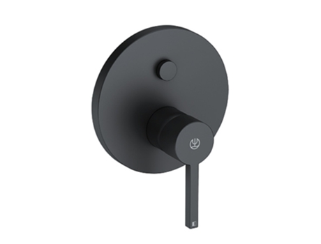 Misturador Monocomando De Banheira E Chuveiro Embutido Kludi Nova Fonte Purista, 29 L/min, 206593915, Cor Preto Fosco