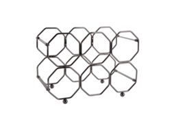 Suporte para Garrafas de Vinho Dobrável em Ferro PRESENT TIME Honeycomb