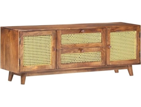 Móvel de TV 130x30x52 cm madeira de mangueira maciça
