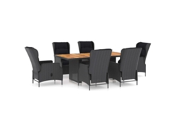 Outdoor Dining Set, Outdoor Dining Sets Vidaxl Cinzeto Rattan / Vime (n/a)