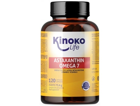 Astaxantina-Omega7 de Óleo de Espinho Amarelo 120 Cápsulas KINOKO LIFE