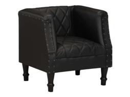 Tub Chair, Tub Chairs Vidaxl Preto Couro