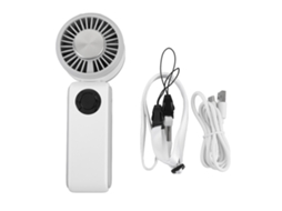 Mali ventilador de Pescoço Dobrável de Alta Velocidade 100 Níveis com Resfriamento por Semicondutor Branco