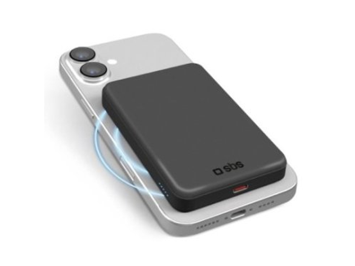 Powerbank com Tecnologia de fornecimento de energia (PD), e Certificado Qi2 , compatível com carregamento MagSafe/pequeno e potente/  Type-C 15W/ PD 20W 5.000mAh