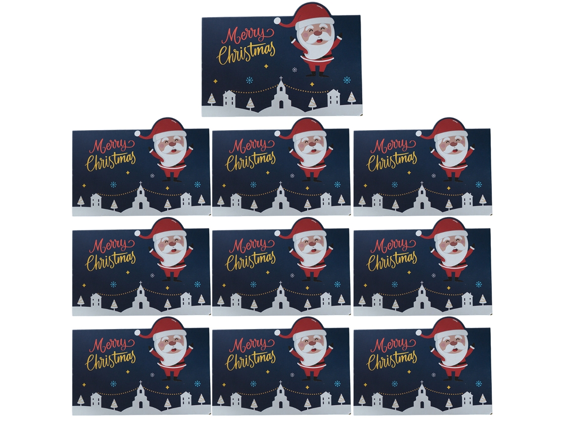 10 Conjuntos de Cartões de Natal Cartões de Mensagem Festiva com Envelope NEVEANCE