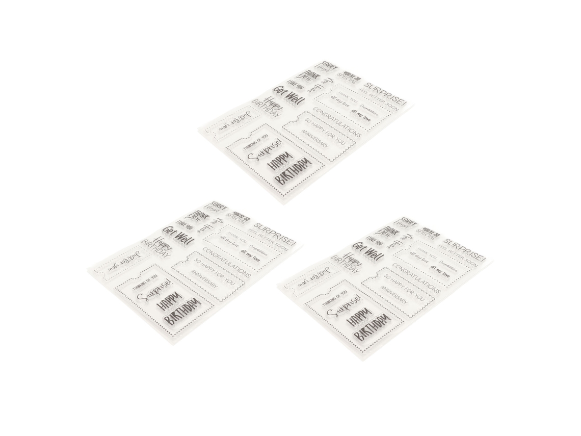 Peças De Selos Transparentes Tpr Para Scrapbooking E Manuais Duráveis Reutilizáveis