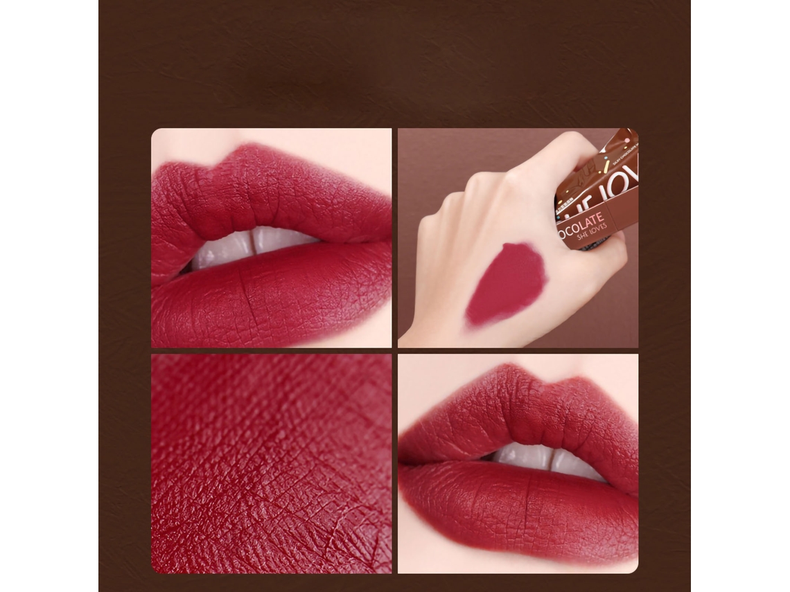Labial Líquido Mate De Larga Duración Set De Maquillaje Color Intenso Para Niñas 154