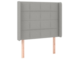 Cabeceira de cama MAISON EXCLUSIVE com tecido Abas Light Cinzento (93x16x118 cm)
