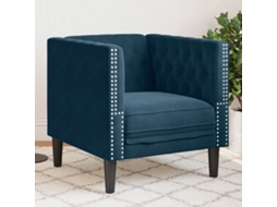 Vidaxl Sofá Chesterfield Veludo Azul