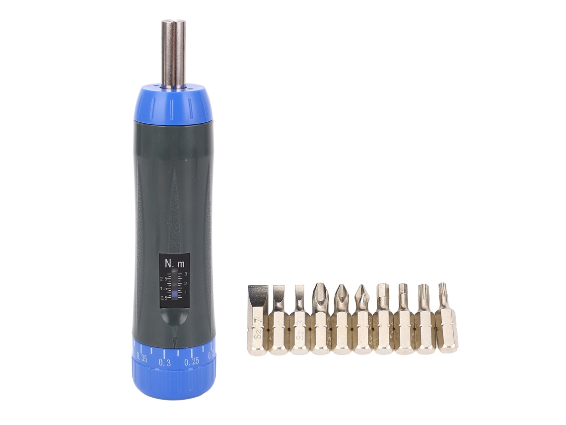 Chave De Torção Predefinida 0.5-3 N.m Kit Com 10 Bits Para Eletrônicos Instrumentos Precisos