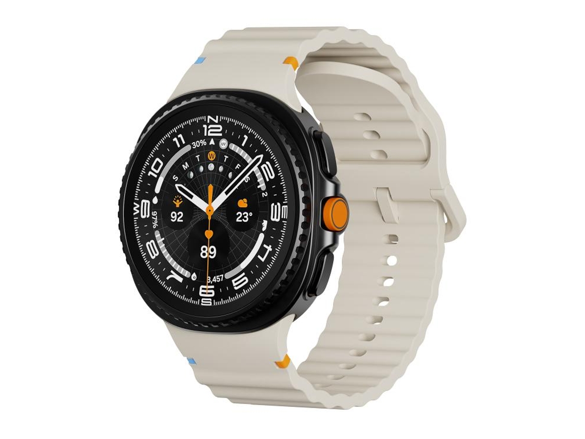 Bracelete Silicone para Samsung Galaxy Watch 8 / 8 Classic Textura Ondulada Bege XIAOMOYU