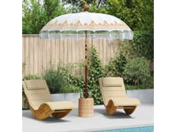 Vidaxl Parasol Balinês Com Base Creme 215 X 215 X 260 Cm