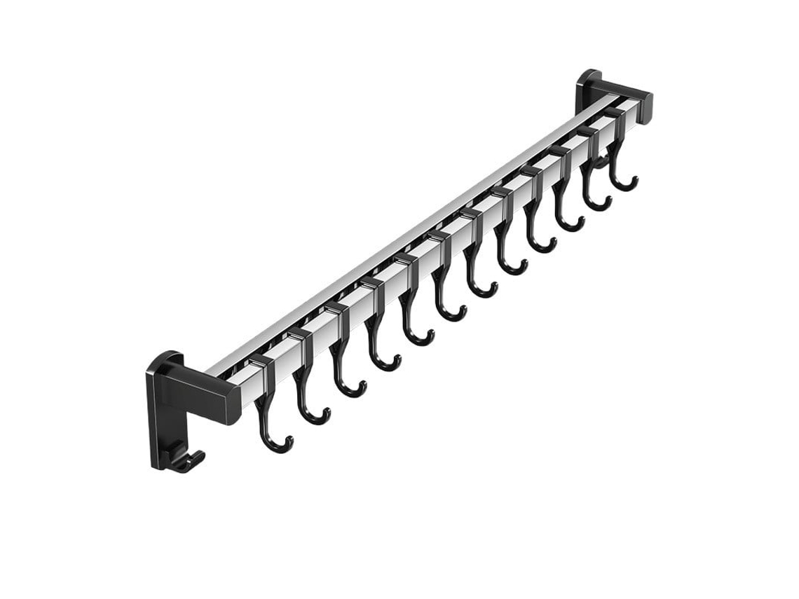 Suporte de Parede Multifuncional para Cozinha, Sem Necessidade de Furar, para Organizar Facas, Tampas e Colheres, Cor Cinza, Chumbo BRILVIBERA