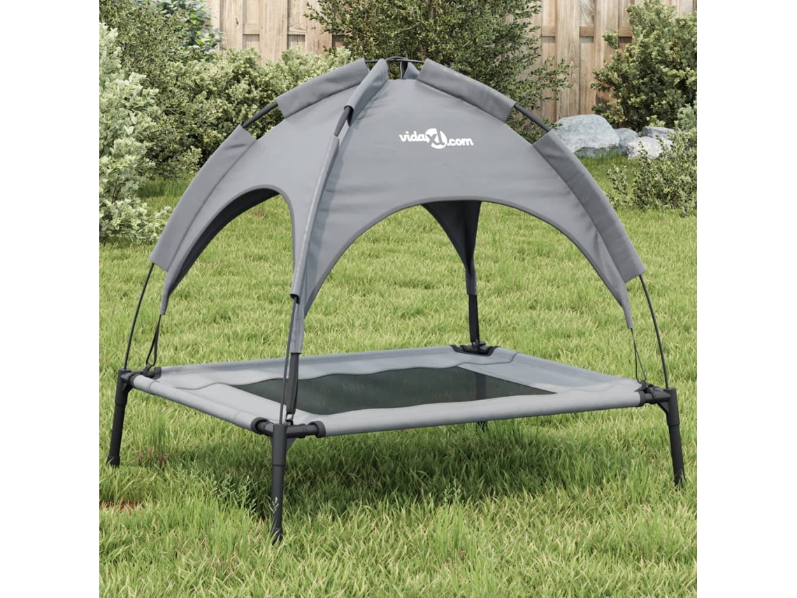 Vidaxl Cama Com Toldo Tecido Oxford E Aço Antracite