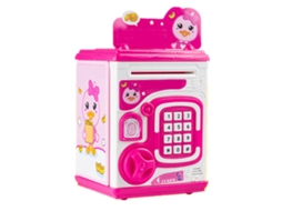 Cofrinho Inteligente com Senha de Voz e Impressão Digital Rosa | S/MARCA