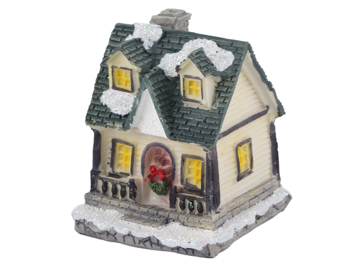 Vilarejo de Natal com Luz Led, Casa de Resina Iluminada, Decoração, Presente, Alto Brilho