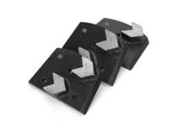 3 Peças De Bloco De Lixamento Diamante Em Forma De Flecha Com 2 Dentes, Disco De Lixamento Para Concreto, Acessórios De Misturador
