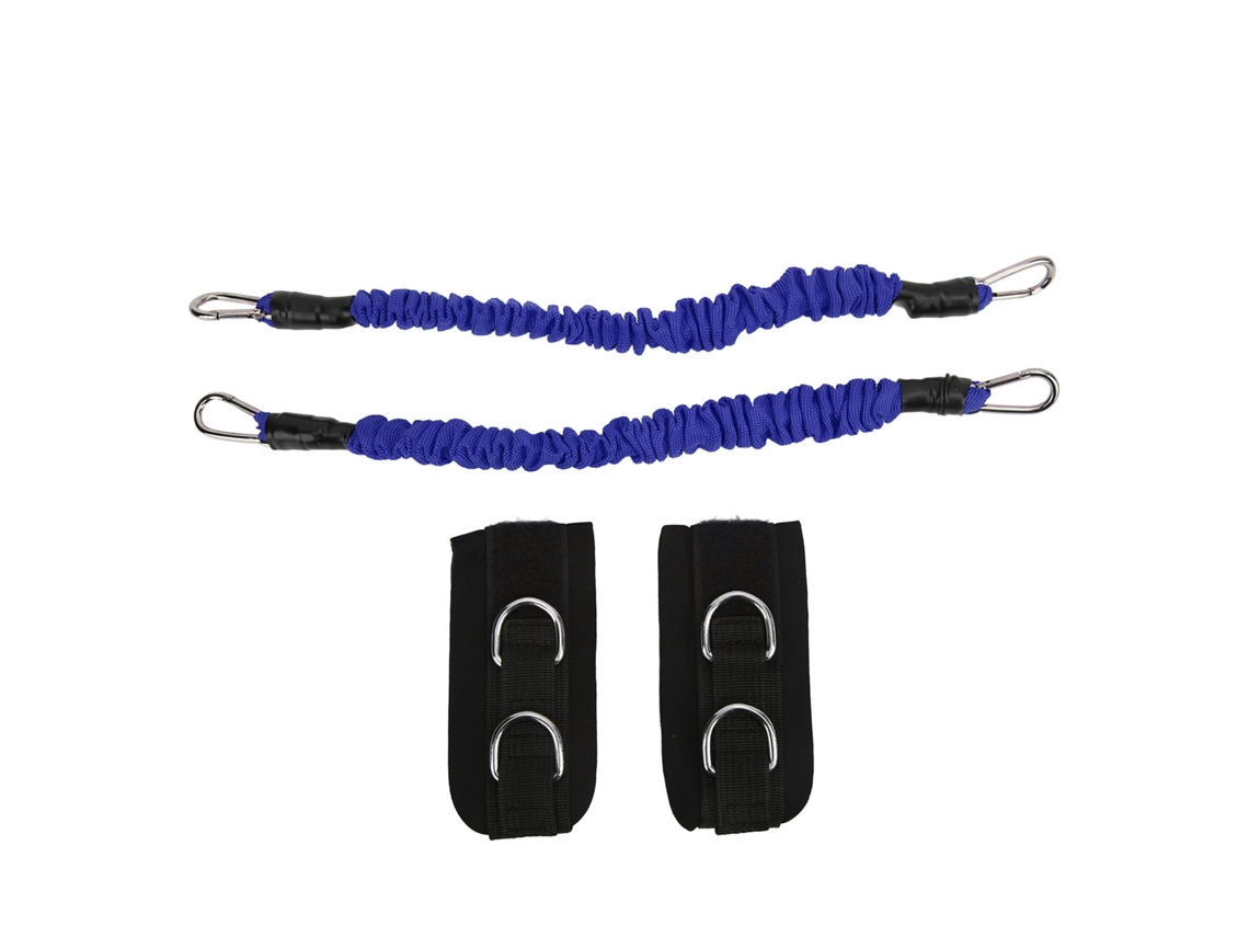 2 Unidades de Tornozeleiras E Duráveis ​​Fitness Altamente Elásticas até 13,6 Kg (30 Pounds) - Tornozeleira Azul Com Cabo Para Aum-aquaforge