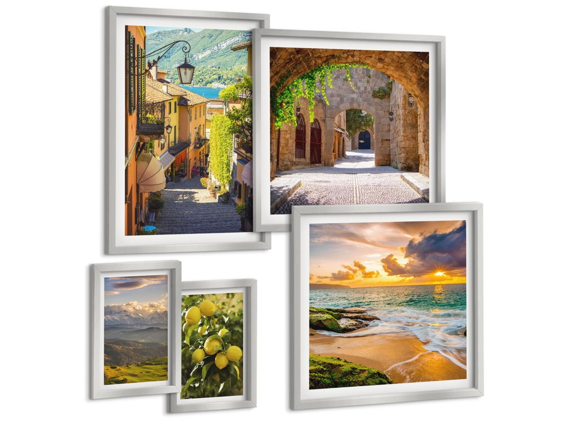 Conjunto De Pinturas Encantadoras Ruazinhas Paisagens Espelharte (5 Peças)