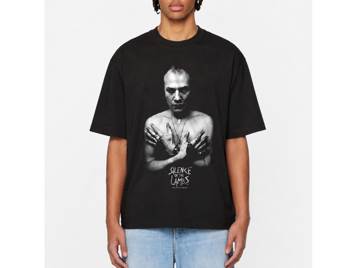 Rockinstone Silence Of The Lambs Movie Glam Shot Black Adult T-shirt Size:xl