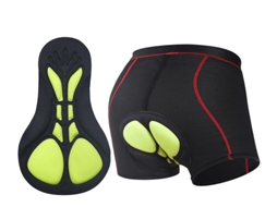 Cueca de ciclismo masculina com assento acolchoado 5D verde SIURN