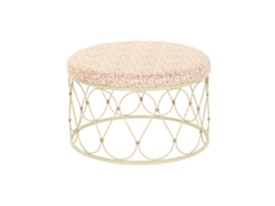 Mesa de centro em rattan com metal natural, 48x48x30cm ALEXANDRA HOUSE LIVING