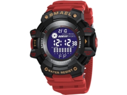 Lurelia Relógio Digital Masculino, Visor Digital, Led, Cronómetro, Alarme, Data/calendário, Aço Inoxidável, Tpu, Branco