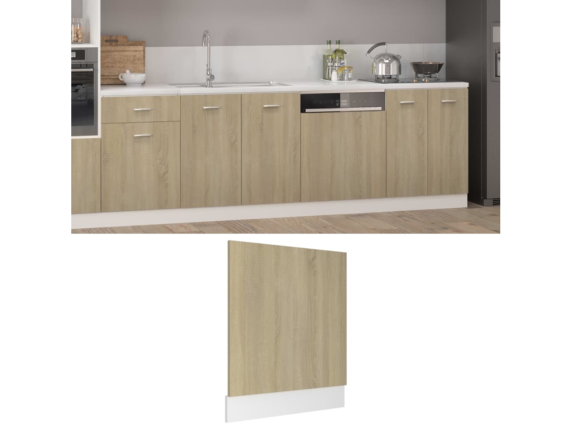 Vidaxl Painel Máquina Lavar Louça “lyon” 59,5x3x67 Cm Carvalho