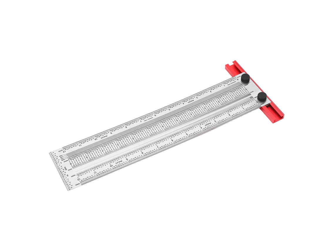 Laxiscreed Régua De T Em Aço Inox Com Marcação Linear E Proteção Para Precisão