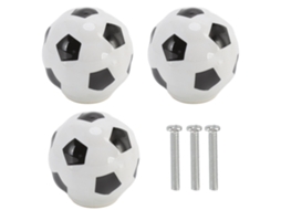 Laxiscreed Puxador De Porta De Armário Com Bola De Futebol Em Cerâmica, Furo Único Para Decoração Esportiva