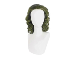 Peruca Verde para Fantasia de Palhaço, Peruca Curta e Ondulada Masculina, Peruca com Efeito de Palhaço para Festa de Halloween. TAISHENGDA