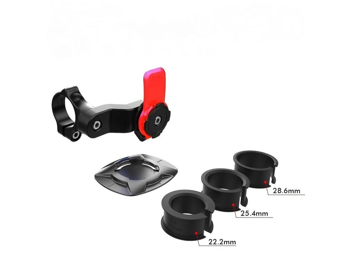 Suporte de Telefone para Moto ou Bicicleta, Ajustável, Anti-choque, 4,7-7,2 polegadas Preto e Vermelho