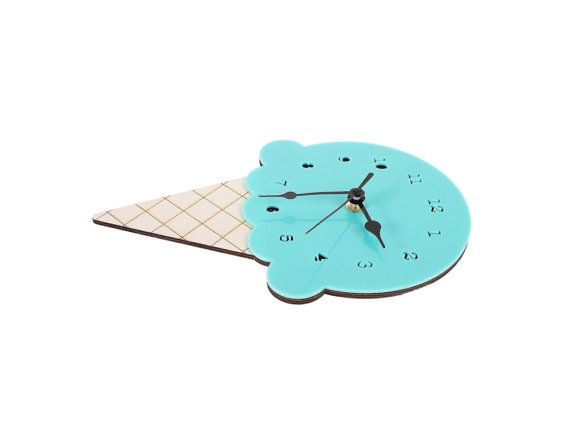 Relógio De Parede Decorativo Em Formato Sorvete, Estilo Nórdico, Para Quarto Infantil.