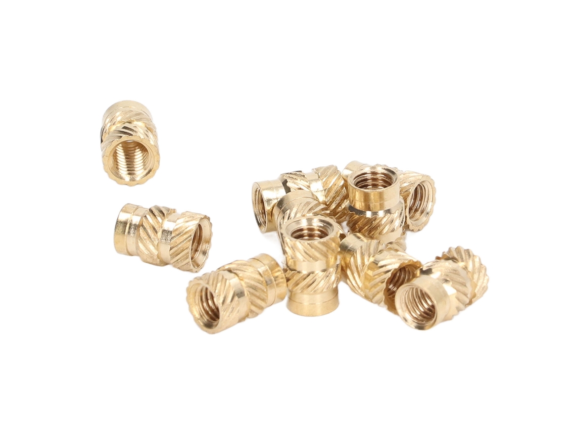 100 Piezas De Inserto De Latón Com Rosca E Estrias, Resistente Ao Desgaste E Corrosão, Sem Rebarbas, Para Impressora 3d M4x8x6