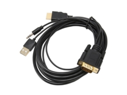 Adaptador Vga para Hd HURRISE Suporte Hdcp Plug And Play Saída 1080P