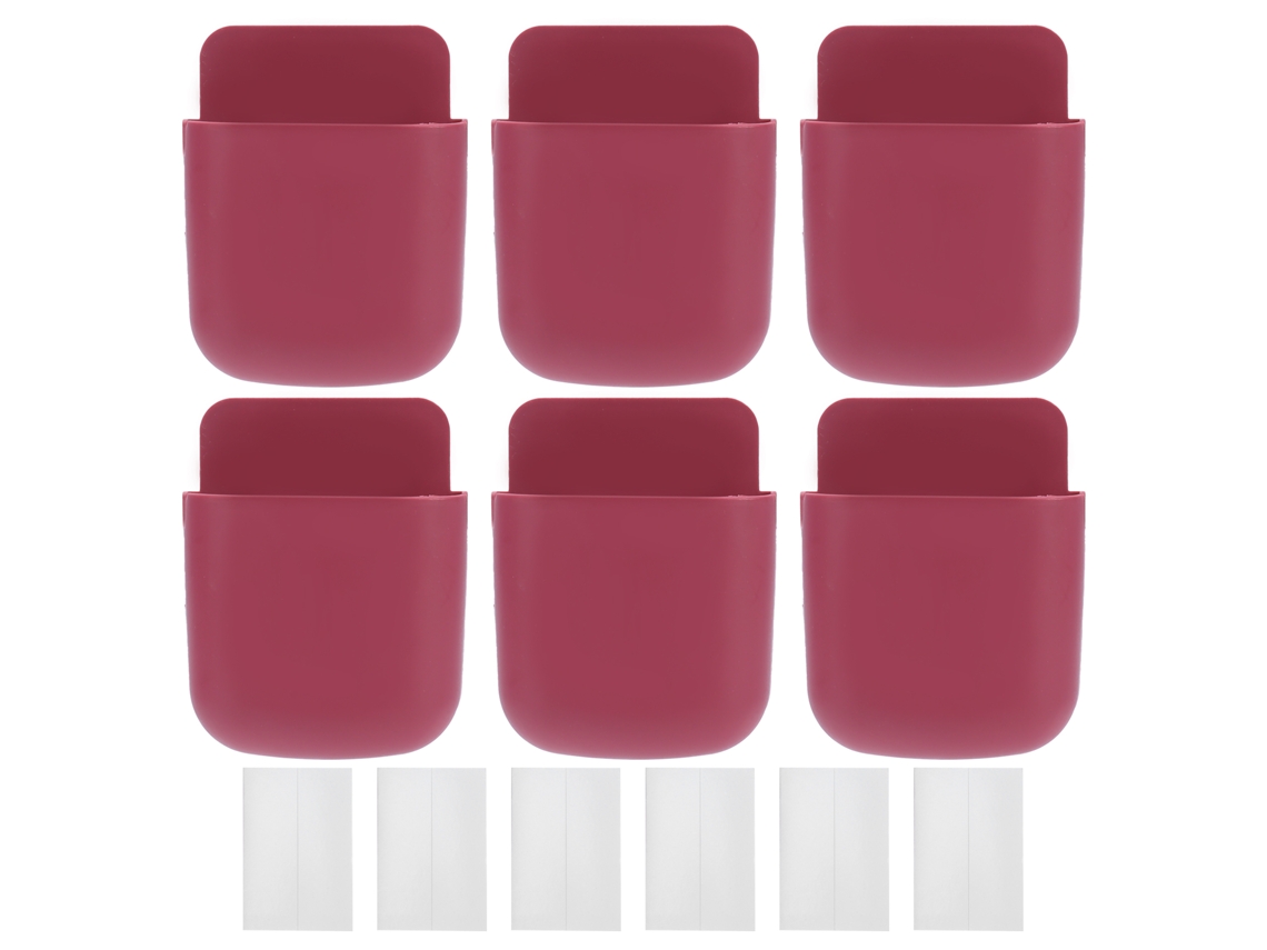 Suportes para controle remoto, adesivos de parede Primerox, 6 peças, amarelo.