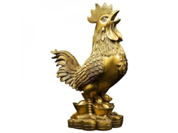 Estatua De Gallo De Latón Hecho A Mano Decoración Hogar Feng Shui Color Cobre Colección Regalo 1 Pieza