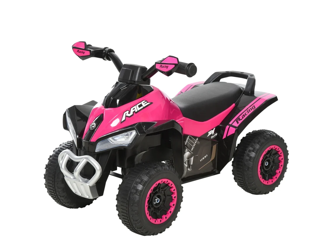 Quadriciclo Para Crianças Carro Andador Infantil Com Luzes E Música Desenho Inovador Carga 20kg 67,5x38x44 Cm Rosa
