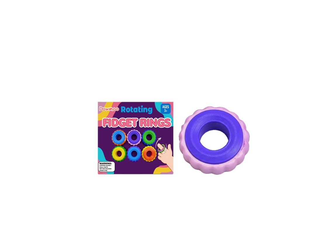 Anel Rotativo Descompressão Rosa Roxo