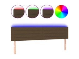 Led Headboard, Led Headboards Vidaxl Marrom Tecido (180 X 5 X 78/88 Cm)