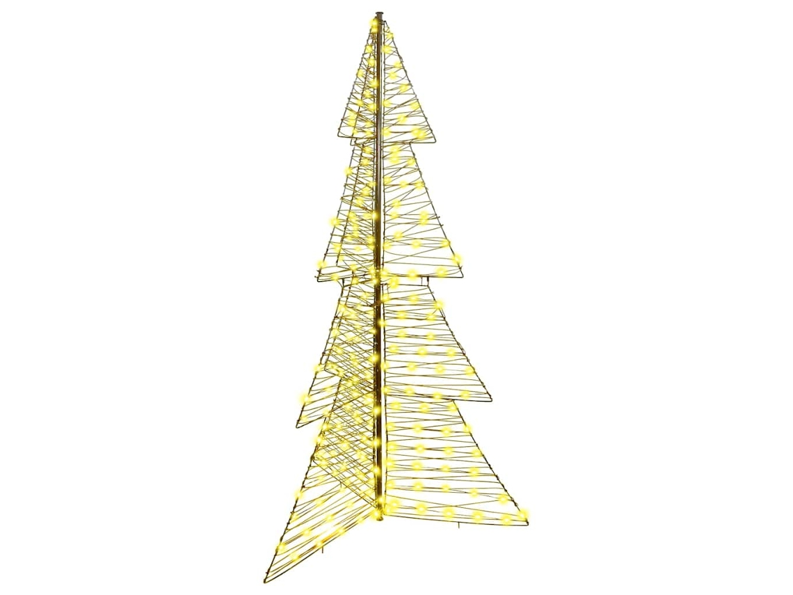 Conjunto 1 Decoração De Árvore De Natal Vidaxl Branco Quente Vime (180 Cm)